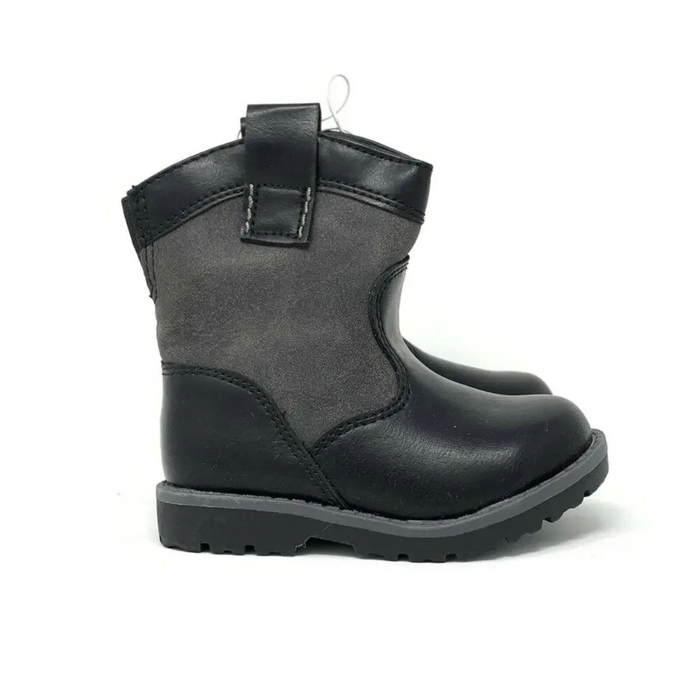 Cat & Jack Hunter Cowboy Boots Black Size 5‎